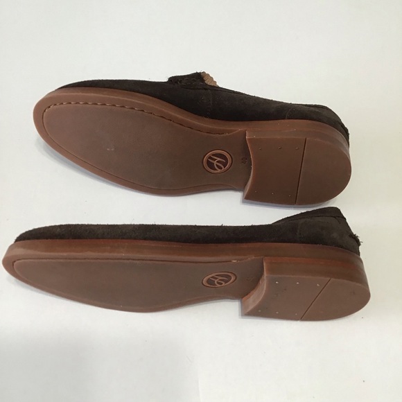 H by Hudson suede brown leather size 40 flats Loafers NWOT - Picture 4 of 4